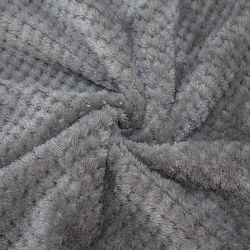 WONDER MIRACLE Fuzzy Throw Blanket, Plush Fleece Blankets for Adults, Toddler, Boys and Girls, Warm Soft Blankets and Throws for Bed, Couch, Sofa, Travel and Outdoor, Camping (40â€Ã—60â€, Flint Gray) - Image 3